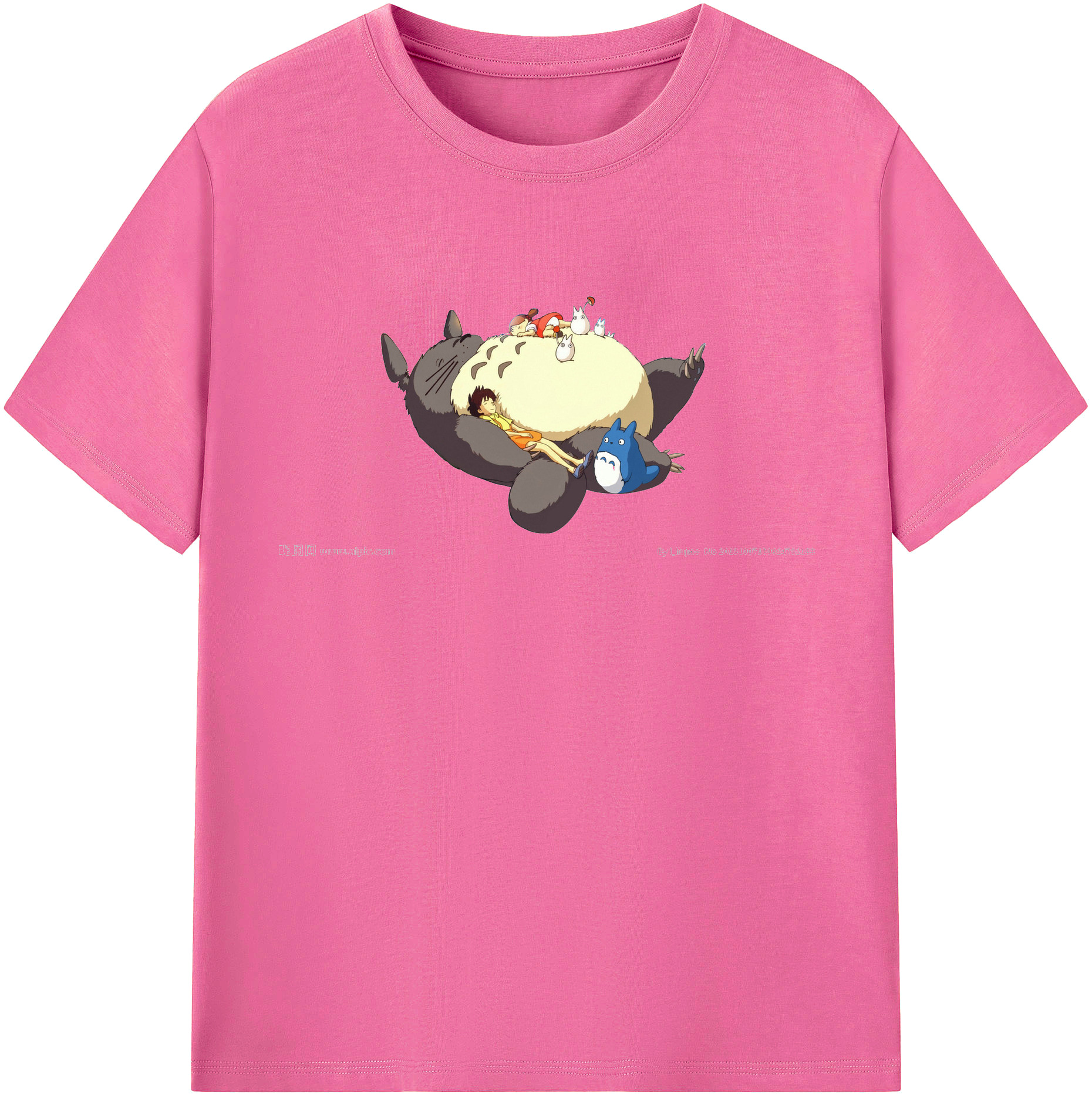 （画像用） となりのトトロ 草壁メイ 草壁サツキ My Neighbor Totoro Satsuki Kusakabe Mei Kusakabe レディースカジュアルプリントTシャツ（綿100％）